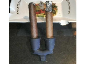 double cigar holder 3d print model - Mito3D