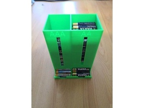 batterie distributeur longue aaa titulaire soutien aa 3d print model - Mito3D