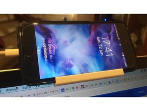 support phone sur lap macbook iphone 3d print model - Mito3D