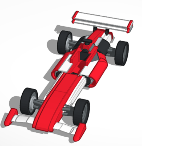 Fórmula 1 carro Ferrari raça thingiverse tinkercad 3D print model - Mito3D