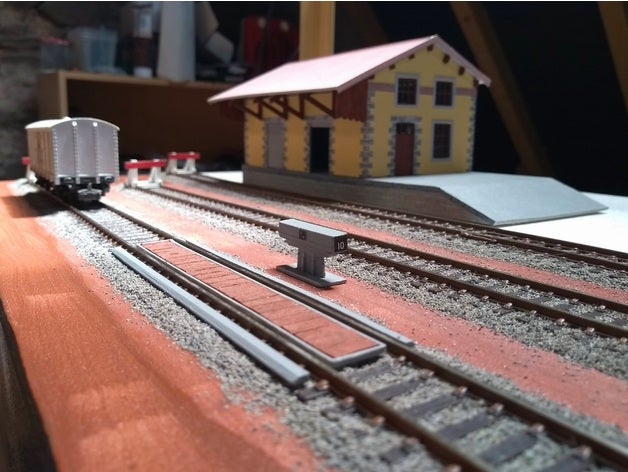 bascule équilibre wagons echelle échelle Infrastructure modelisme ferroviaire train electrique 3D print model - Mito3D