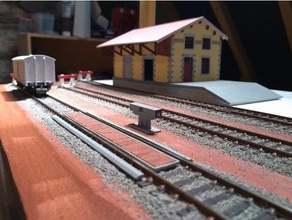 balancín equilibrar vagones ho echelle escala infraestructura modelismo ferrocarril entrenar electrique 3d print model - Mito3D