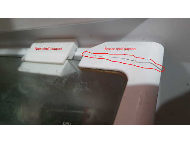 soporte lateral estante vidrio heladera atma argentina refrigerator shelf support 3D print model - Mito3D