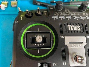 radiomaster tx16s cardan abaissement assiettes 3d print model - Mito3D
