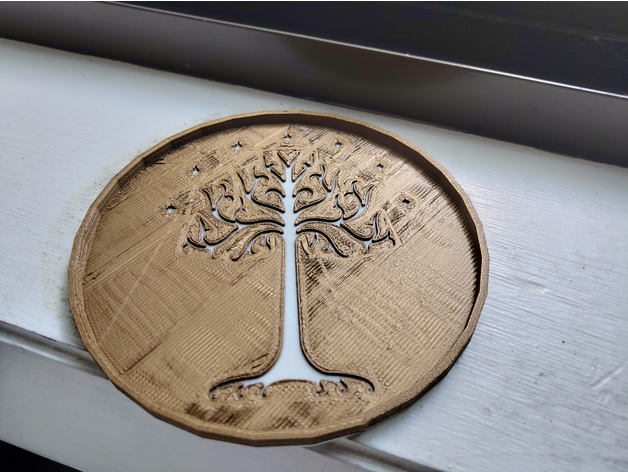Kral yüzükler bardak altlıkları altlığı İçmek gondor Tolkien beyaz ağaç 3D print model - Mito3D