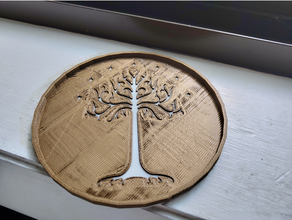 lord rings coasters coaster drink gondor tolkien white tree 3d print model - Mito3D