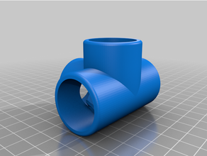 3 4 sch 40 borde tubo conector v2 3d print model - Mito3D