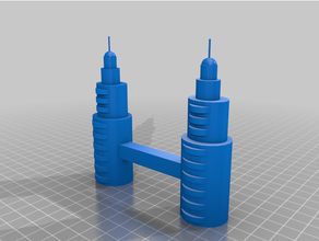simple petronas tower 3d print model - Mito3D