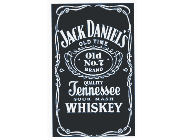 jack Daniel's logo hd Daniels 3D print model - Mito3D