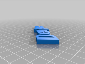 customized iamburny's text - keyring keyfob 3d print model - Mito3D