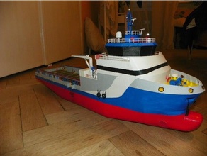 psv gemi açık deniz Gemi model 1 100 1100 denizcilik tüccar Donanma yelken 3d print model - Mito3D