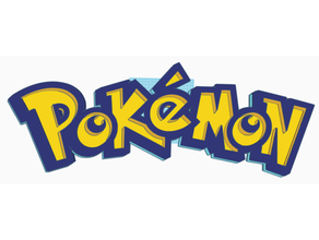 Pokémon logotipo hd Nintendo 3d print model - Mito3D