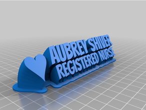 Aubrey personalizado 3d print model - Mito3D