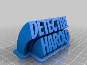 harold plate text customized 3d print model - Mito3D