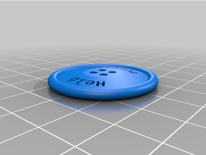 helo gatinha button customized 3d print model - Mito3D