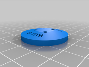 helo button grosso customized 3d print model - Mito3D
