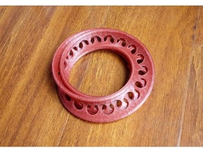 mobius twins strip openscad ring 3d print model - Mito3D