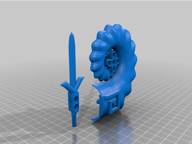 habitación helryx 39 s proteger corto espada bionicle 3D print model - Mito3D