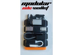 edc billetera modular intercambiable módulo clips 3d print model - Mito3D