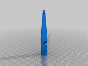 customized oblong dog whistle 3d print model - Mito3D