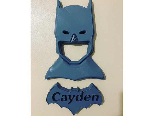 batman parede placa logotipo dc histórias quadrinhos fácil impressão ventilador arte Diversão Super heroi 3D print model - Mito3D