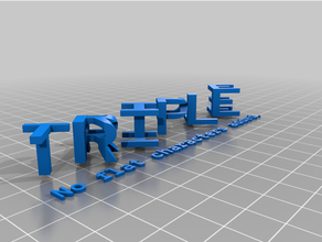 customized triple letter blocks illusion 3d print model - Mito3D