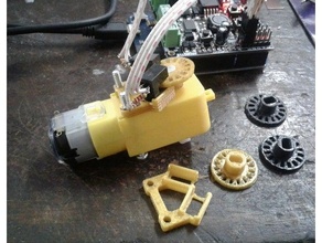 codificador rueda fotointerruptor soporte amarillo dc engranaje motor giratorio 3d print model - Mito3D