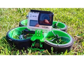 verde calabrone azione telecamera titolare supporto montare fpv gopro iflight quadricottero sjcam 3d print model - Mito3D