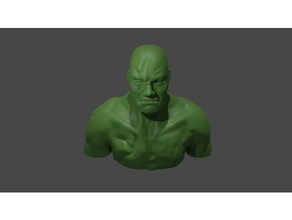 mutant homme buste monstre cicatrice sculpture super héros laid zombi 3d print model - Mito3D