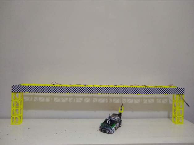 modular bridge rc racetrack lap counter 3D print model - Mito3D