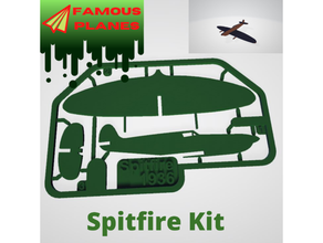 famoso aviões spitfire kit cartão avião ww2 3d print model - Mito3D