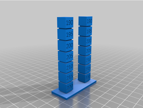 encordar calibración torres 190 220 5 pasos personalizado 3d print model - Mito3D