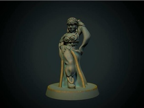 oriental dancer 28mm supports fdm friendly arabic belly dnd female supportless woman 3d print model - Mito3D