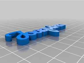 customized simple named keychain 3d print model - Mito3D