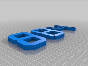 özelleştirilmiş 7 segment modül kütüphane 3d print model - Mito3D
