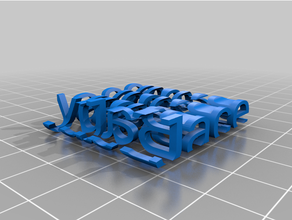 özelleştirilmiş kelime heykel 3d print model - Mito3D