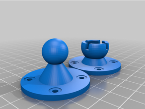 customized ball-and-socket mount 3d print model - Mito3D