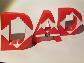 power ranger dad letters 3d fathers day rangers 3d print model - Mito3D
