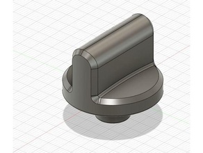 capo argento gas stufa manopole fornello forno controllo interruttore pomello 3d print model - Mito3D