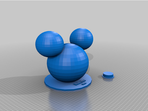 mickey rato porquinho banco moeda Mickey Mouse orelhas cofrinho 3d print model - Mito3D