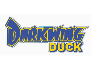 karanlık kanat ördek logo hd karikatür çizgi filmler Disney 3d print model - Mito3D