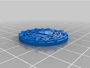 pirates caribbean aztec gold coin keychain 3d print model - Mito3D