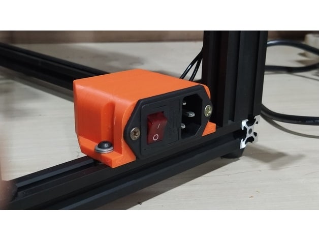 power switch box 2020 profile supply tronxy x5s x5sa 3D print model - Mito3D