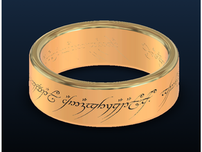 anel lotr cosplay Dragão dragões Elvish gandolf ouro hobbit joalheria senhor argolas sla 3d print model - Mito3D