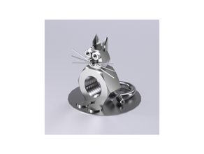 cat mechanical sculpture 3d print model - Mito3D
