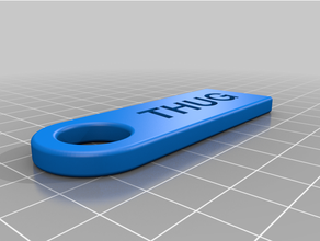 thug key chain customized 3d print model - Mito3D