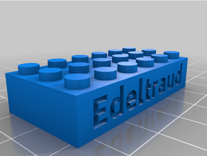 lego brick edeltraud personalizzato 3d print model - Mito3D