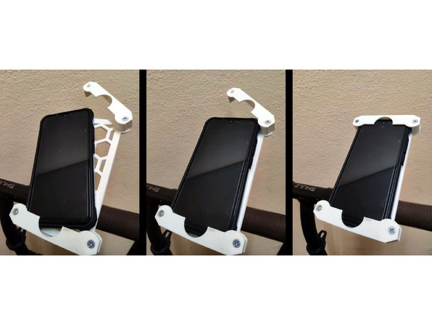 phone mount bicycle scooter parametric 3D print model - Mito3D