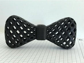 stylish bow tie fitting bigger buttons 12 3 5 mm bowtie remix style 3d print model - Mito3D