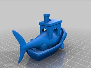 shark benchy boat 3d print model - Mito3D